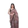 THE RAKSHA STORE Saanvika Red Maheshwari Silk Saree for Women – Handcrafted Bagru Print Traditional Indian Ethnic Saree for Wedding, Festival, Party, Ceremony, Gift