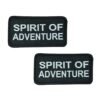 Sew on Patches Combo for Clothes, Jackets, Pants, Bags, 5 Small Fly Patches, Multicolour (Spirit of Adventure Black 2 pc)