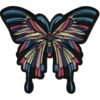 Butterfly Applique Embroidered Sew-on Patch ; Size: 14.5cm x 12.5cm for Jackets, Bags, T-Shirts, Jeans, Pants, Outdoor Clothing ; Imported from Malaysia (1 Piece). (Code: M-121)