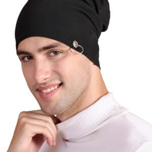 Mack JONNEY Men's Beanie Cap (Ring_Cap_Black_01_Black_Free Size)
